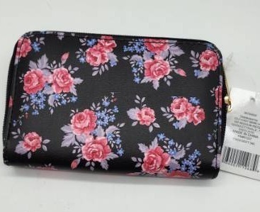 lot 67686 image: Floral Print Zip Around Wallet