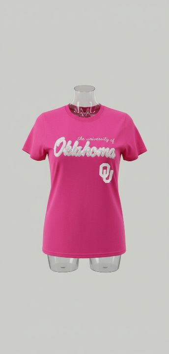 lot 67772 image: University of Oklahoma Pink T-Shirt Size Small