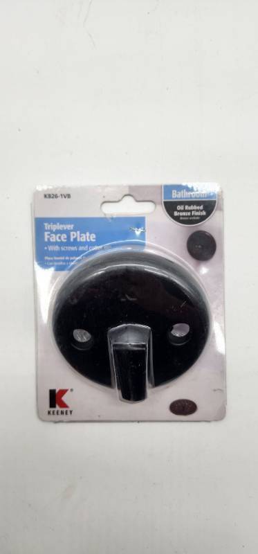 lot 67836 image: Keeney Triplever Face Plate K826-1VB Oil Rubbed Bronze