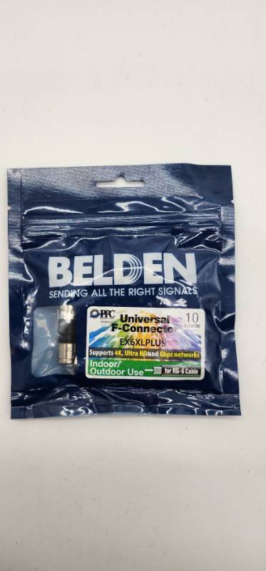 lot 67839 image: Belden Universal F-Connector EX6XLPLUS