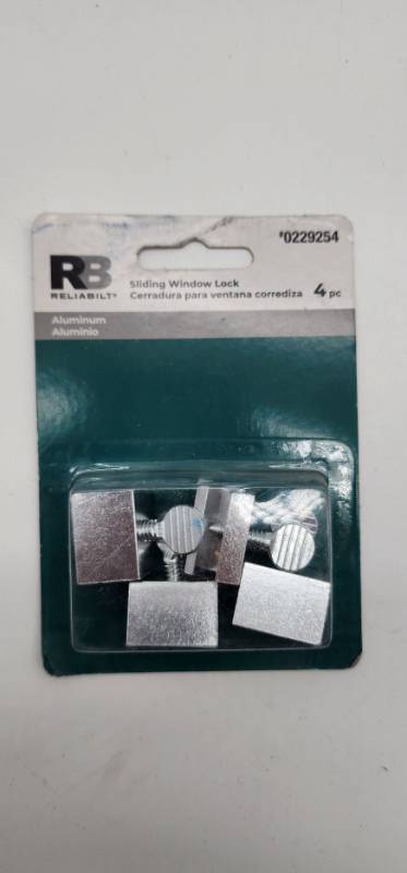 lot 67851 image: Reliabilt Aluminum Sliding Window Lock 4pc Set