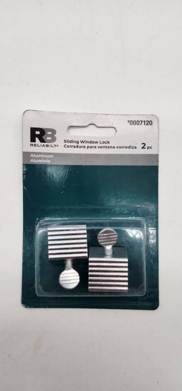 lot 67852 image: Reliabilt Aluminum Sliding Window Lock 2-Pack
