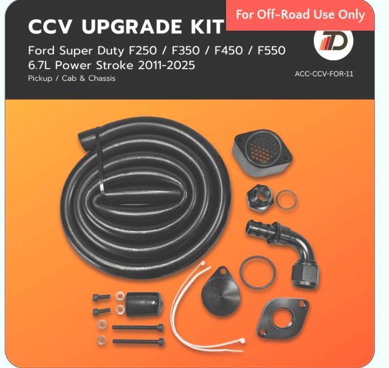 lot 67220 image: 2011-2025 6.7 Power stroke ccv Delete kit (Black) Retail$155
