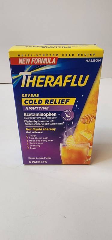 lot 68020 image: Theraflu Nighttime Severe Cold Relief Packets