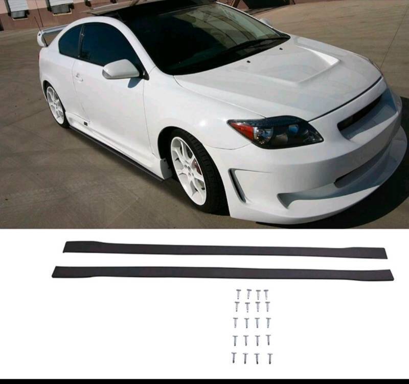 lot 68091 image: 2005-2016 Scion TC Side Skirt Extensions Gloss Black