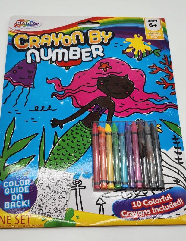 lot 67889 image: Grafix Crayon By Number Art Set - Retail $8