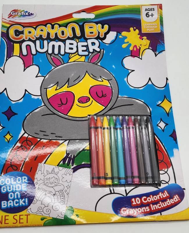 lot 67898 image: Grafix Crayon By Number Activity Set - Retail $8