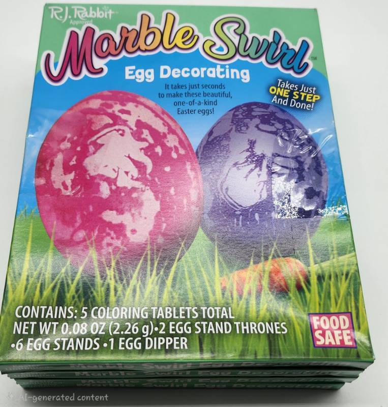 lot 67905 image: Easter Unlimited Marble Swirl Egg Decorating Kit 4-Pack - Retail $8