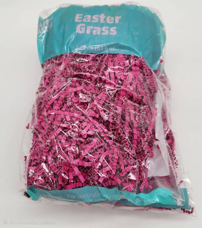 lot 67906 image: Pink Easter Grass Basket Filler 2-Pack - Retail $3