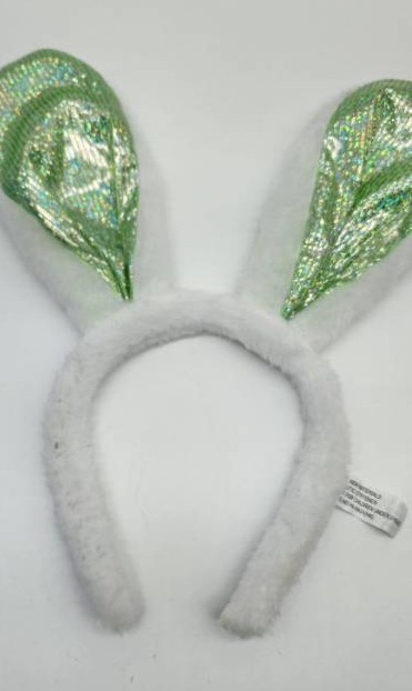lot 67960 image: Iridescent Green Bunny Ears Headband&nbsp- Retail $10