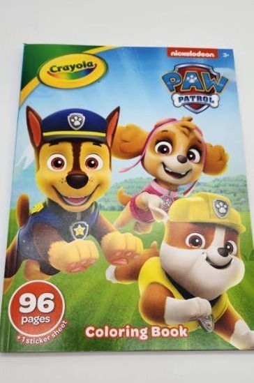 lot 67969 image: Paw Patrol Crayola Coloring Book with Stickers - Retail $4