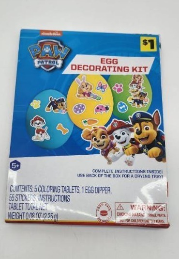 lot 67979 image: Paw Patrol Easter Egg Decorating Kit - Retail $1