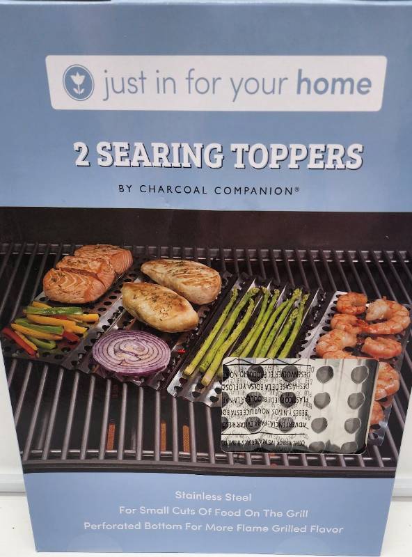 lot 68776 image: Stainless Steel BBQ Searing Toppers - Retail $10