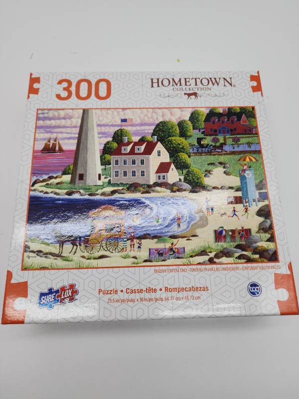 lot 68927 image: Hometown Collection Cape Cod Beach Party 300 Piece Puzzle - Retail $12