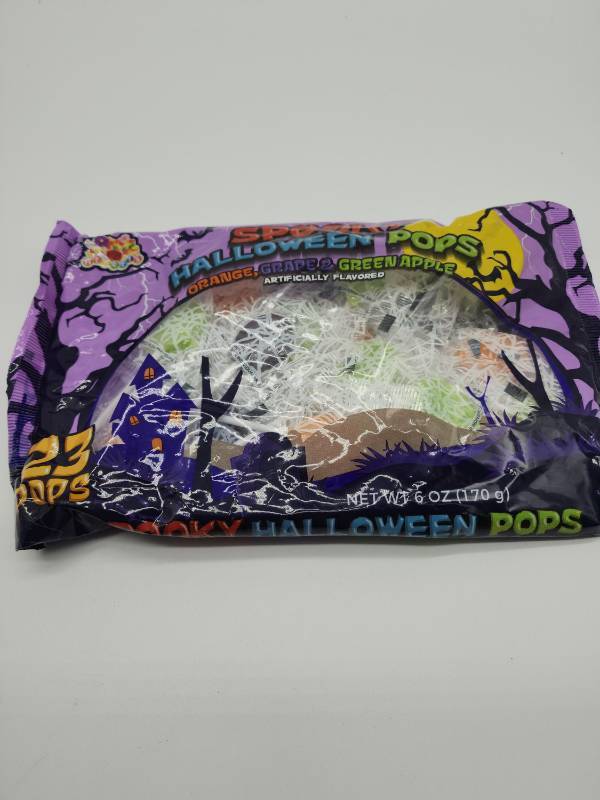 lot 68952 image: Halloween Pops Candy Bag - Multi-Flavor - Retail $3