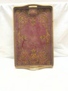 lot 80 image: Decorative Rose Gold Serving Tray