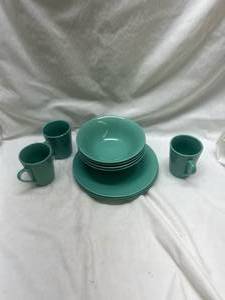 Gibson Turquoise Dinnerware Set