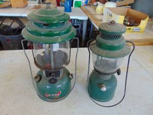 lot 2352 image: Pair of Coleman lanterns - some damage