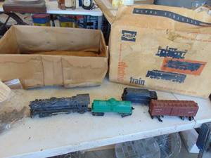 lot 2360 image: Vintage Sears Train With Box - - - Box is Rough - See Pictures for condition