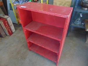 lot 2361 image: 4 Tier Wooden Shelf