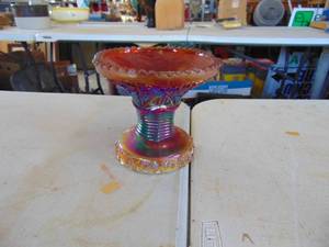 lot 2408 image: Carnival Glass Cake Stand Base