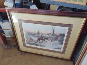 lot 2423 image: Fox Hunting Print
