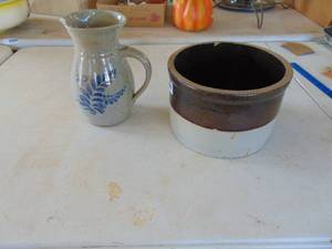 lot 2427 image: Pair of Crock Pieces