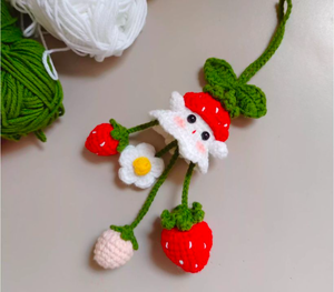 lot 1905 image: Handmade Strawberry Character Crochet Item