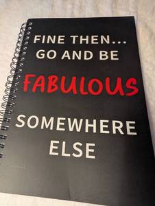 lot 1907 image: Motivational Spiral Notebook - Be Fabulous