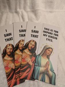lot 1909 image: Religious Art Meme Bookmark Set
