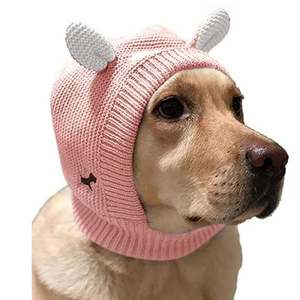 lot 1949 image: Peach Pink Knit Pet Hat