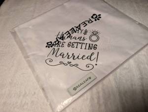 lot 1952 image: Pet Wedding Announcement Bandana