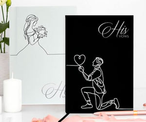 lot 1954 image: His & Her Wedding Vows Book Set