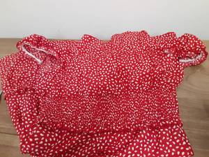 lot 319 image: Medium Red Off the Shoulder Dress  - Retail $0