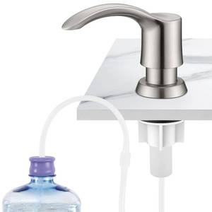 lot 350 image: GAGALIFE Kitchen Sink Soap Dispenser - Sink Soap Dispenser Pump with 40 Silicone Extension Tube Kit (Brushed Nickel), Say Goodbye to Frequent Refills G080-1BN - Retail $20