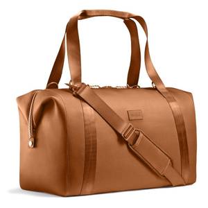 lot 356 image: Fit & Fresh Premium Neoprene Weekender Travel Bag with Trolley Sleeve, Large Overnight, Carry on, Duffel, Copper - Retail $50
