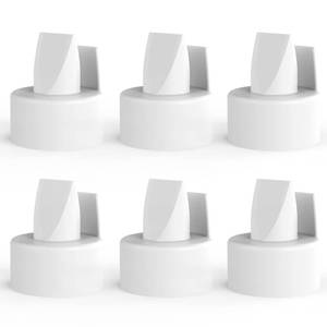 lot 373 image: 6-Count Papablic Duckbill Valves, Replacement Milk Valves Compatible with Spectra S1 S2 and Medela Breast Pumps Accessories, BPA & DEHP Free, White - Retail $10