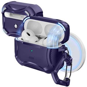 lot 374 image: ESR for AirPods Pro 2nd Generation Case Compatible with Airpods Pro Case 2nd1st Gen (202320222019), Compatible with MagSafe, Powerful Drop Protection, Magnetic Lid, Purple - Retail $16