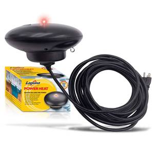 lot 396 image: Laguna PowerHeat 315-Watt Floating Pond Heater for Outdoor Ponds with Fish �� Thermostat-Controlled De-Icer with LED Indicator, Safe for Plastic & Liner Ponds, 22 ft Cord - Retail $63