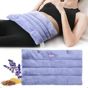 lot 436 image: Romfox Microwavable Heating Pad for Pain Relief, Moist Heat for Cramps, Muscles, Joints, Back, Neck and Shoulders, Heat Compress Pillow, for Both Hot and Cold Therapy (Purple - Lavender Scented) - Retail $18