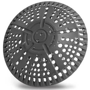 lot 445 image: AWzzz Shower Drain Hair Catcher, 5.5in Shower Hair Catcher Large Premium Silicone Drain Protector Strainer, Shower Drain Cover for Shower Room, Floor Drain, Bathroom Sink, Dark Grey - Retail $10