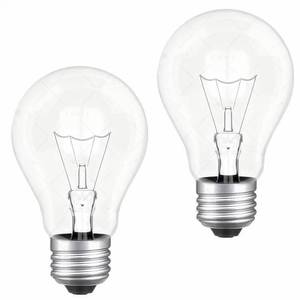 lot 455 image: RESISPA 100 watt Incandescent Light Bulbs,A19 Clear Incandescentt Rough Service Light Bulb,Dimmable Medium E26 Base Light Bulbs,A19 Incandescent Light Bulb,2700K Warm White,100 WATT Bulbs (2) - Retail $12
