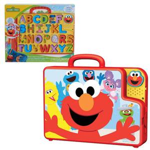 lot 464 image: MISSING N, W, T Sesame Street Elmo��s Learning Letters Bus Activity Board, Preschool Learning and Education, Kids Toys for Ages 2 Up by Just Play - Retail $25