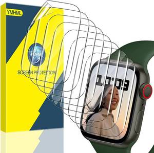 lot 487 image: YMHML 8 Pack Screen Protector Compatible for Apple Watch 40mm SE 3  SE 21 Series 65  4, Upgrade Flexible Film Soft HD Clear Anti-Scratch Film for iWatch Accessories - Retail $6