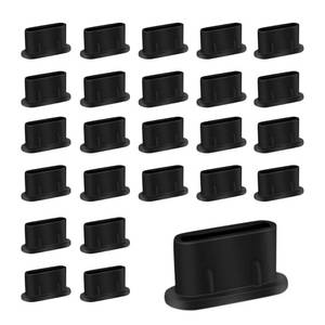 lot 505 image: 50 Pack Type C Anti Dust Plugs USB C Dust Cover Silicone USB C Dust Plug Type-C Charging Port Protector Compatible with iPhone 15 Samsung Galaxy S20 S21 S22 S23 Pixel MacBook USB C Cover Cap (Black) - Retail $5