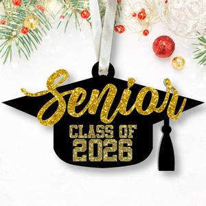 lot 529 image: KatAndNat Graduation Ornaments - Class of 2026 Ornament - Senior Ornaments Class of 2026 - Gifts for High School Seniors, Graduation Gifts for High School Seniors - Acrylic Graduate Christmas Ornament - Retail $12