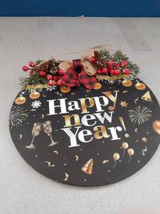 lot 537 image: Happy New Year Wooden sign - Retail $0