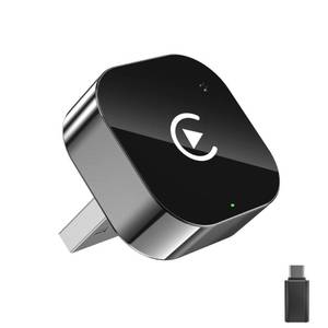 lot 538 image: Wireless Carplay Adapter & Android Auto 2025 Upgrade Wired CarPlay to Wireless,2-in-1 Mini USB Design with Fast Stable Connection Car Play for Apple iOS 10, Android 11 Version - Retail $28