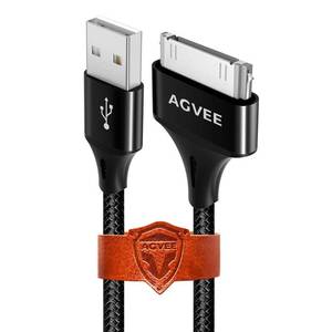lot 541 image: AGVEE 2 Pack 10ft 30 Pin Charger Cable Charging for Old iPod Touch 4 3 2 1 Nano, iPod Classic 3 2 1, Old iPad 1 2 3, Old iPhone 4 4S 3G 3GS, Black - Retail $13