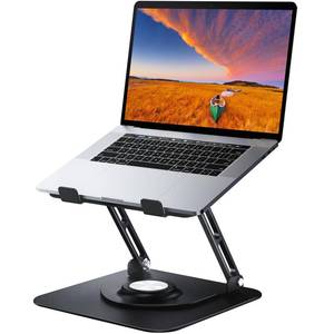 lot 548 image: JOYEKY Laptop Stand for Desk, Adjustable Computer Stand with 360° Rotating Base, Ergonomic Laptop Riser for Collaborative Work, Foldable & Portable Laptop Stand, fits for All 10-16 Laptops - Retail $38